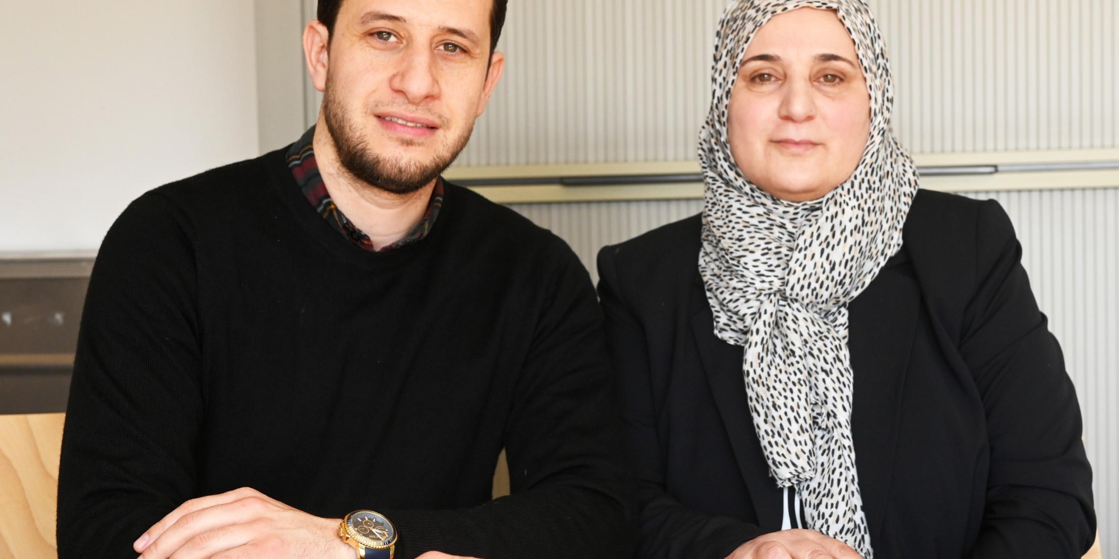 Autorin Zeynab_Khoga mit Übersetzer Abdellatif_Tajri. ©Caritas Axel_Küppers