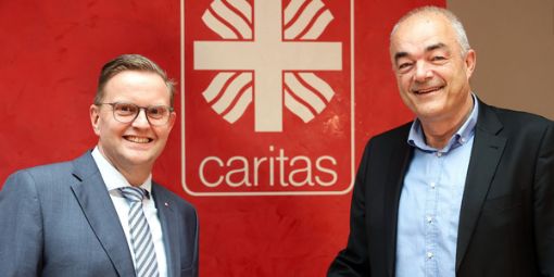Neuer Vorstand beim Caritasverband Rhein-Kreis Neuss: Marc Inderfurth (links) ist nun Vorstandsvorsitzender, Patrick Weiss neues Vorstandsmitglied.